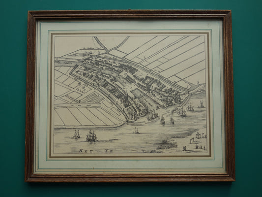 AMSTERDAM oude kaart van Amsterdam omstreeks het jaar 1300 NADRUK vintage plattegrond