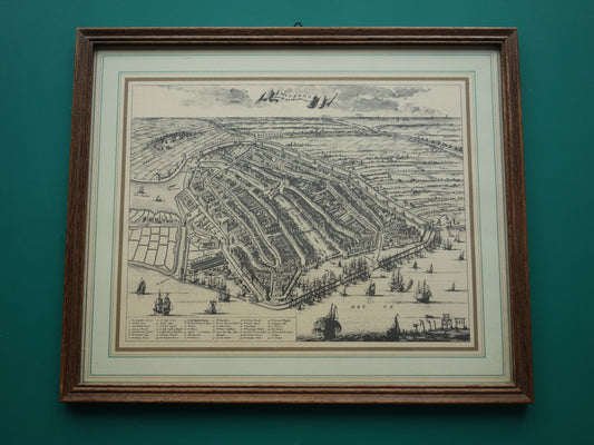 Alte Karte von Amsterdam aus dem Jahr 1500, Empire Commelin: „Amsterdam zeigte sich so im Jahr 1500“