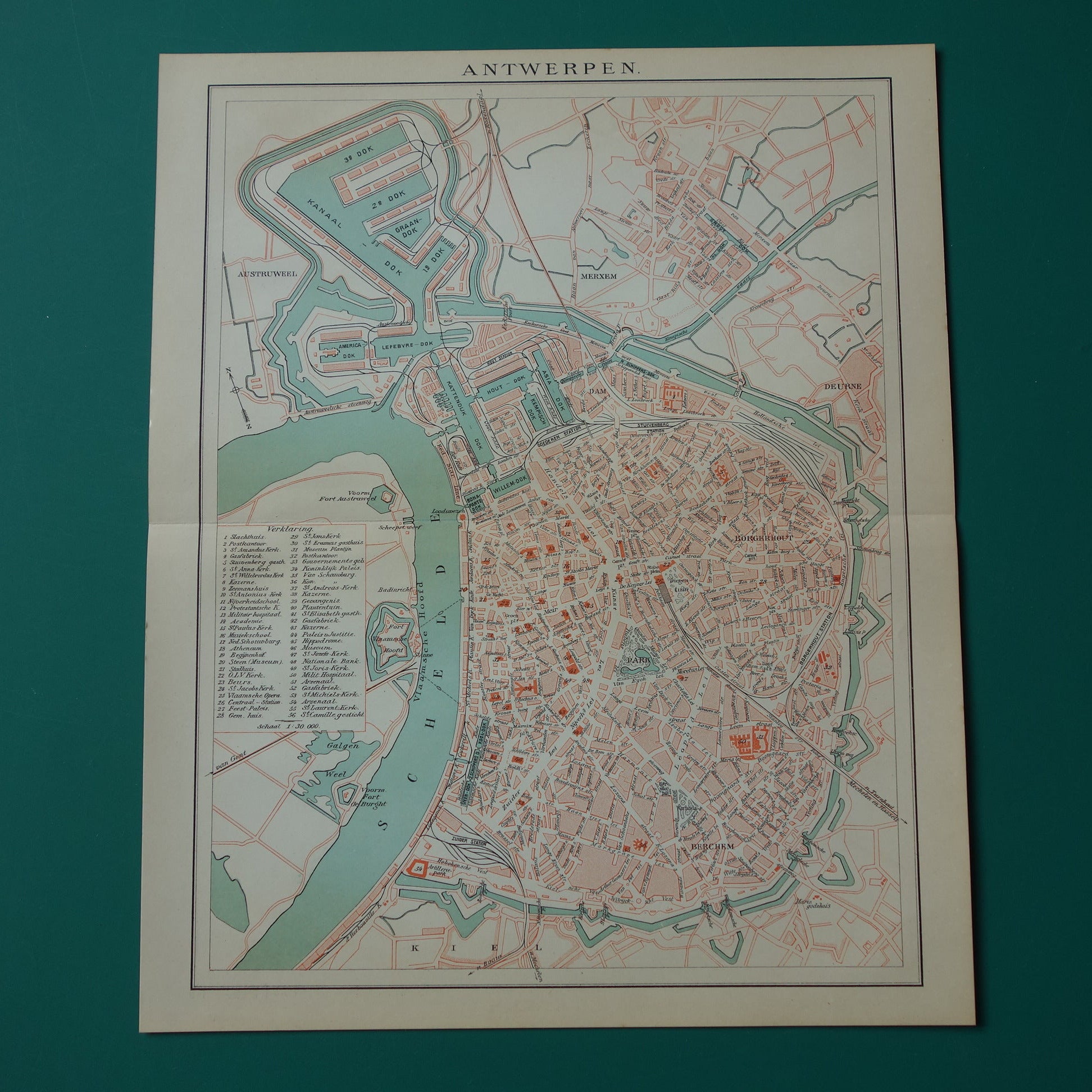 historische kaart plattegrond Antwerpen