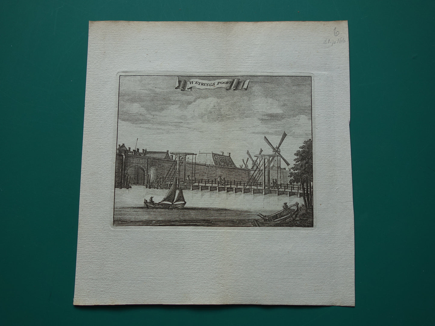 WETERINGSPOORT Amsterdam Oude prent 1770 Originele antieke gravure Wetrings Poort Weteringschans