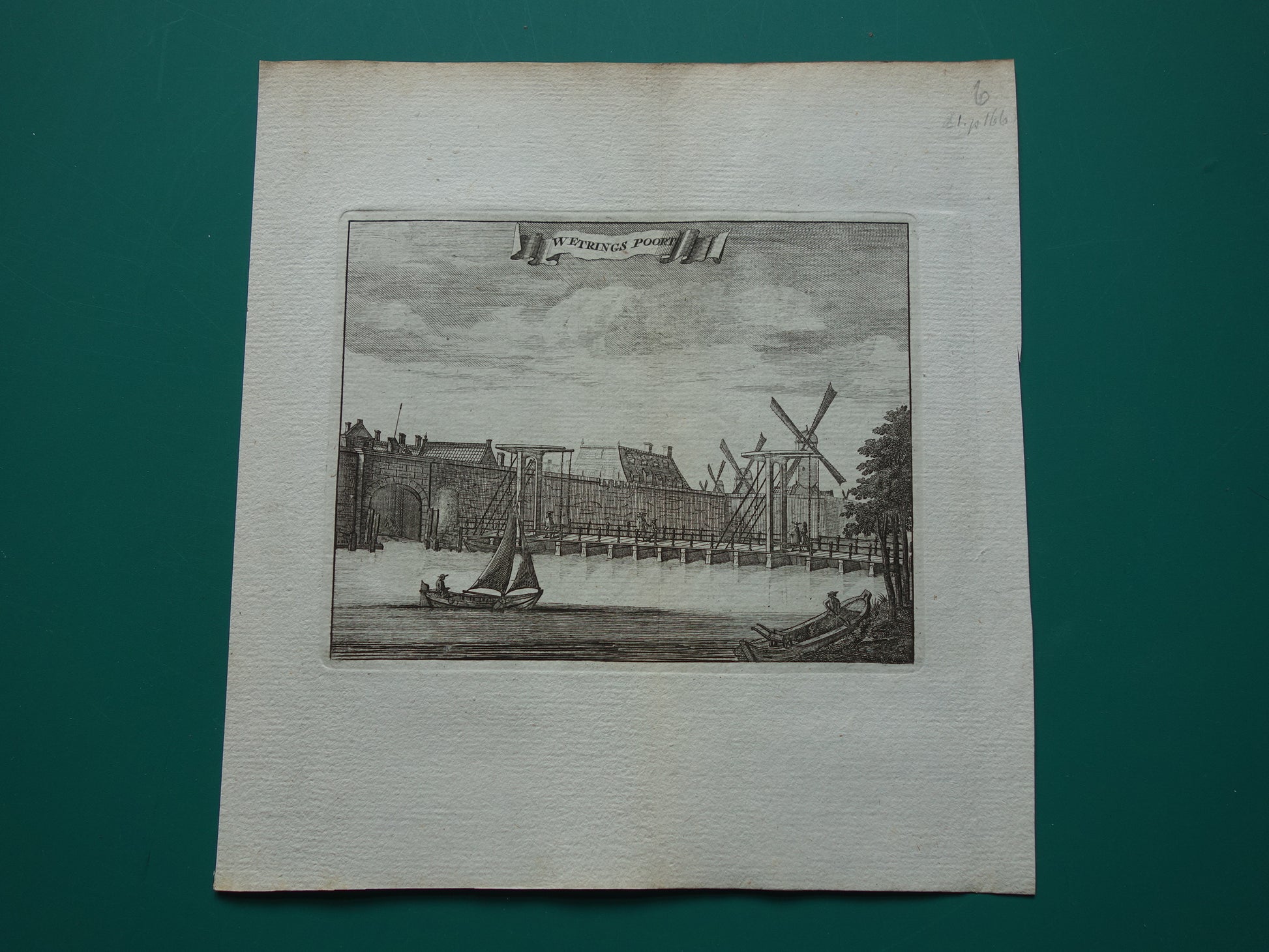 WETERINGSPOORT Amsterdam Oude prent 1770 Originele antieke gravure Wetrings Poort Weteringschans