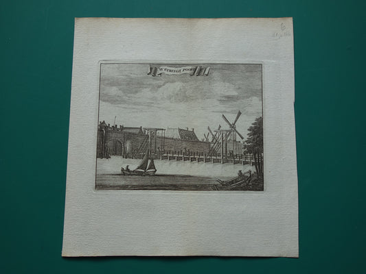 WETERINGSPOORT Amsterdam Oude prent 1770 Originele antieke gravure Wetrings Poort Weteringschans
