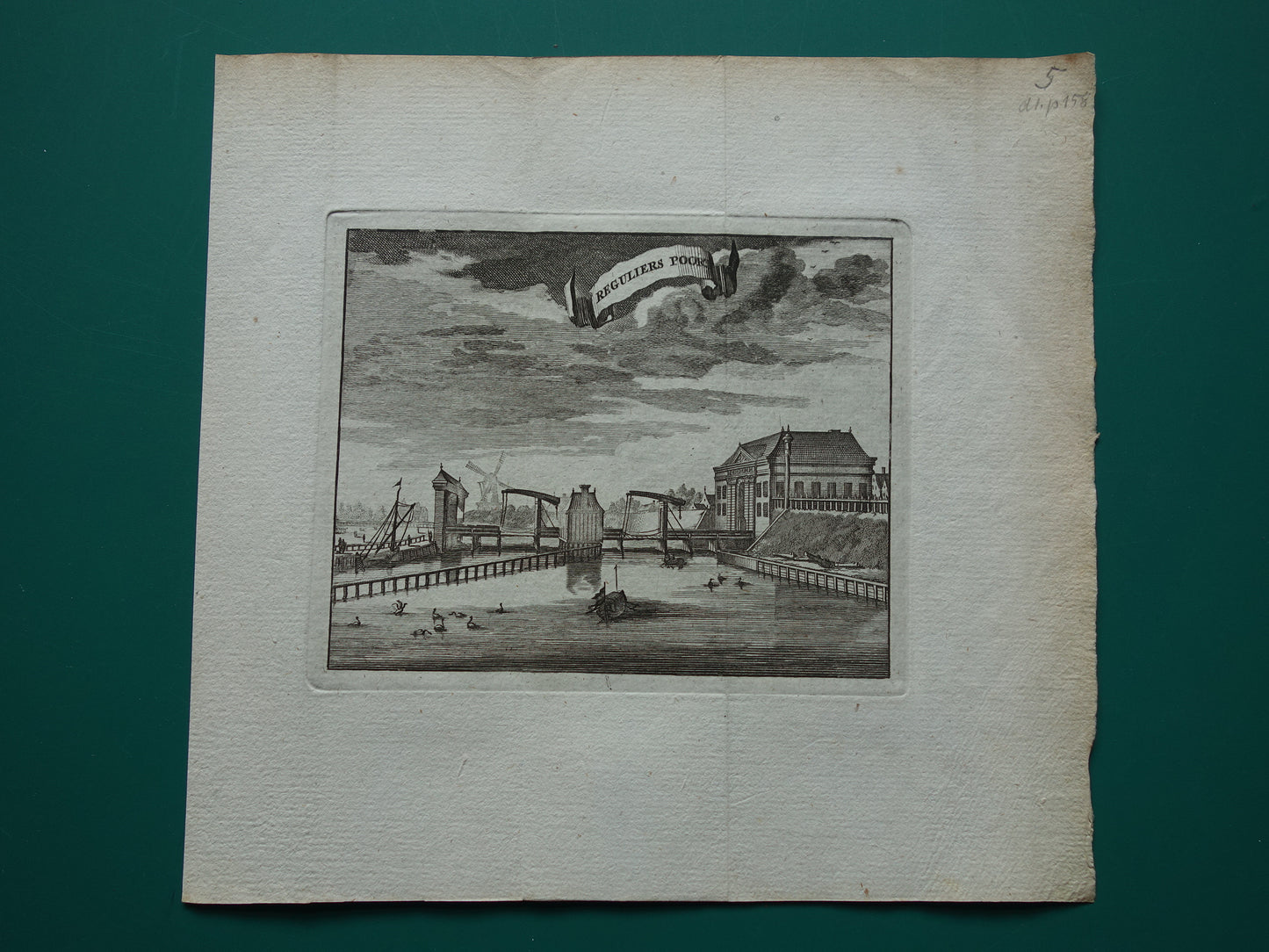 REGULIERSPOORT Amsterdam Old print 1770 Original antique engraving Reguliers Poort Boterwaag Rembrandtplein