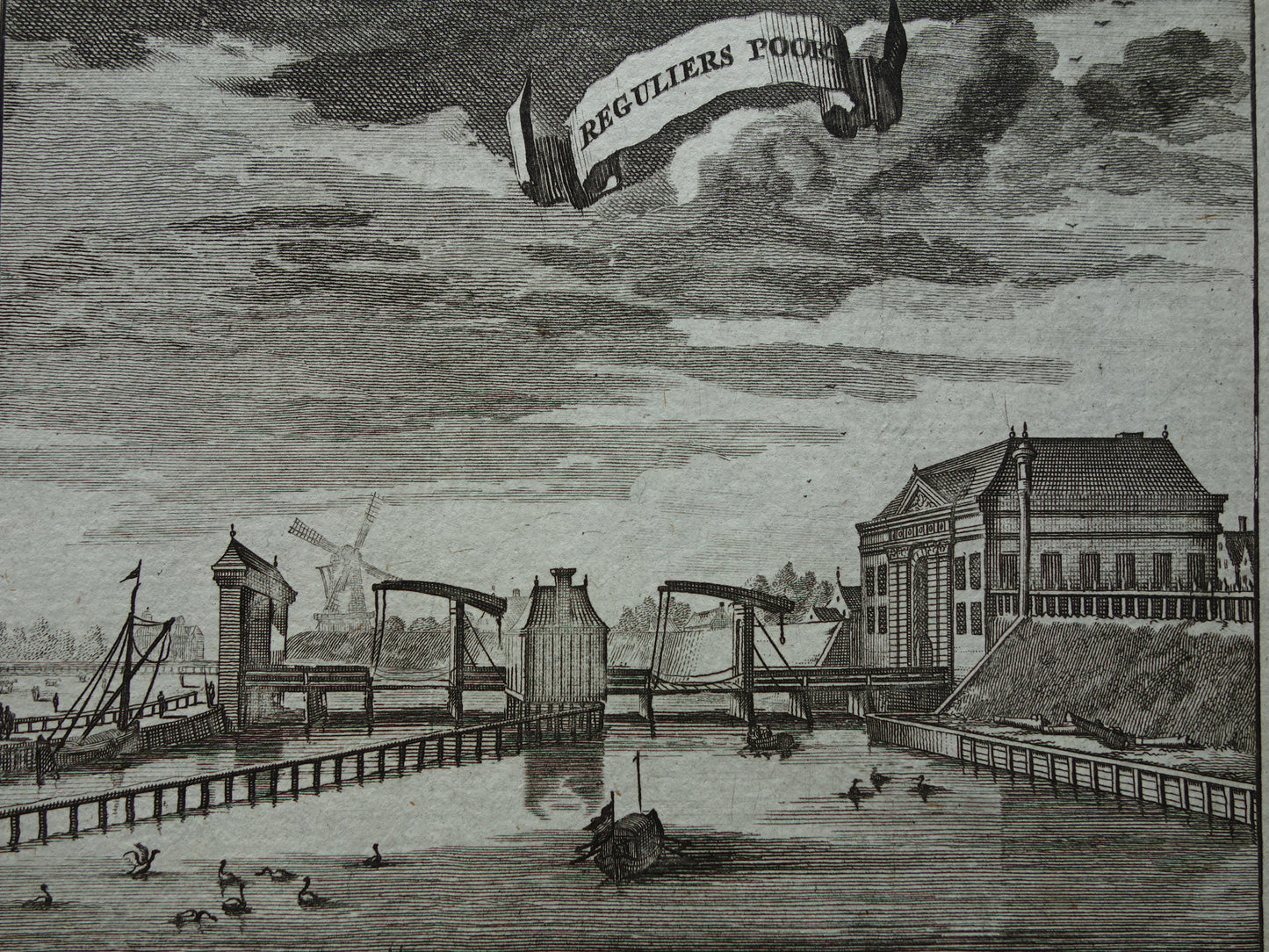 oud amsterdam vroeger illustratie
