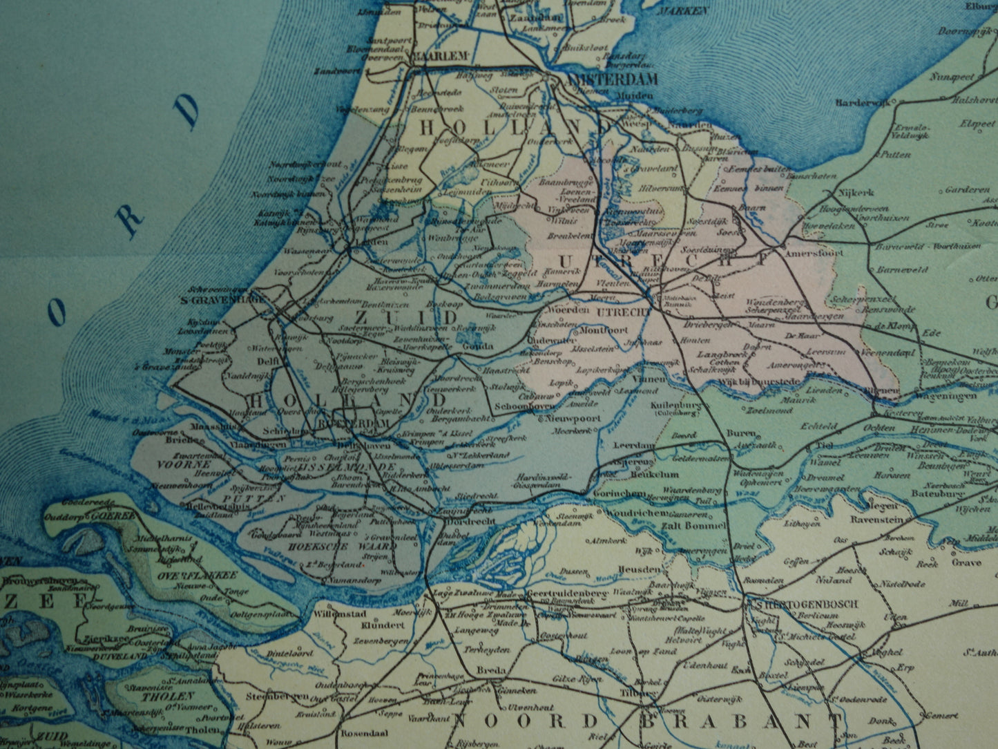 Alte Karte der Niederlande aus dem Jahr 1928, historische politische Karte der Niederlande