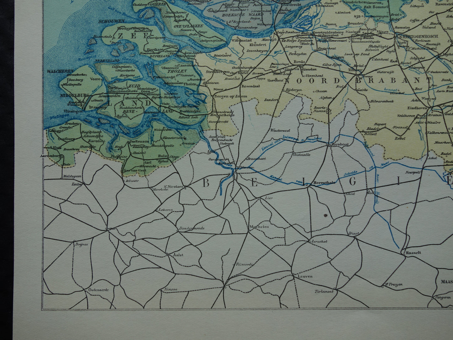 Alte Karte der Niederlande aus dem Jahr 1928, historische politische Karte der Niederlande