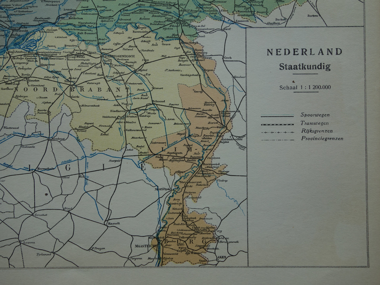 Alte Karte der Niederlande aus dem Jahr 1928, historische politische Karte der Niederlande