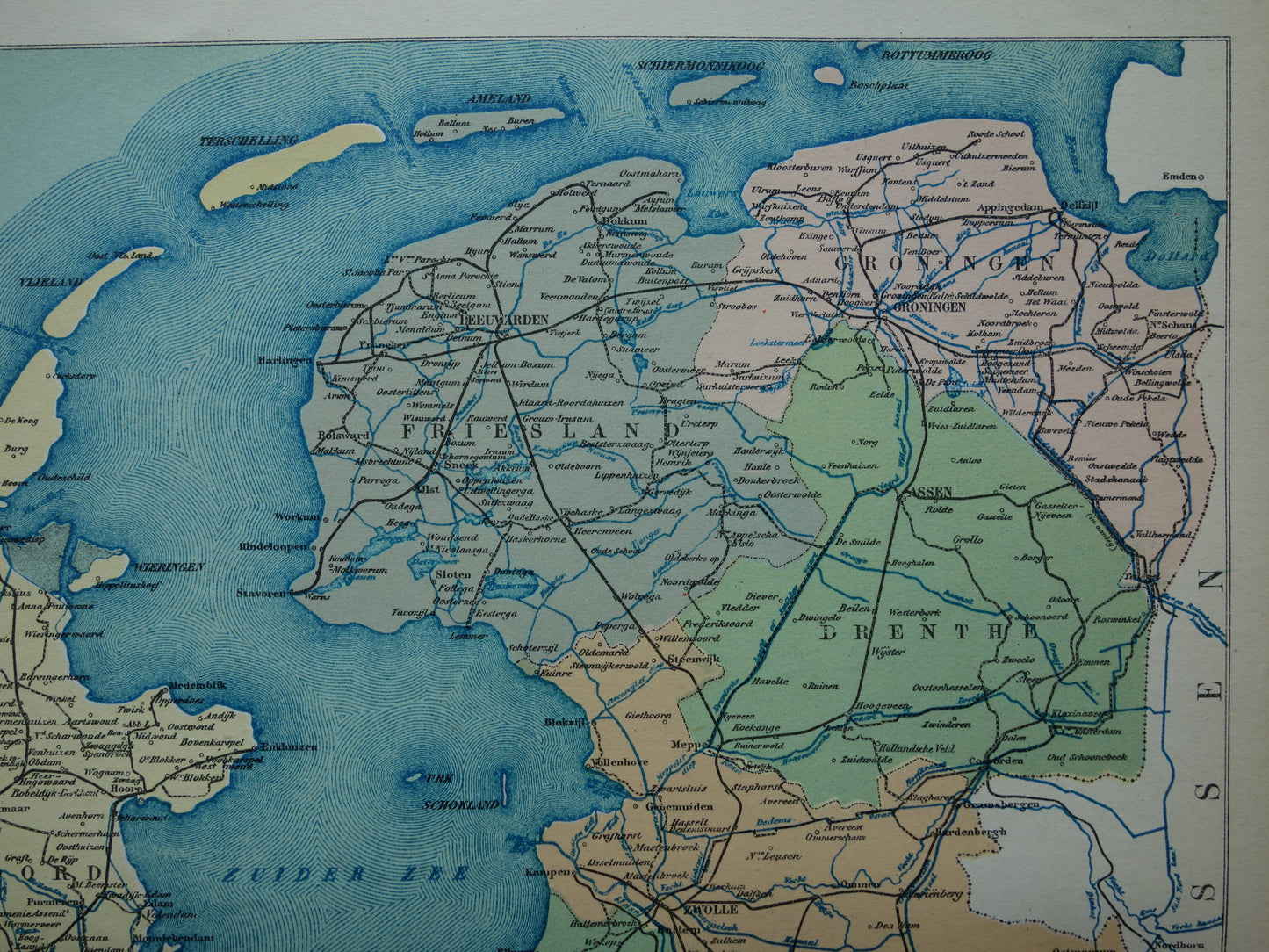 Alte Karte der Niederlande aus dem Jahr 1928, historische politische Karte der Niederlande