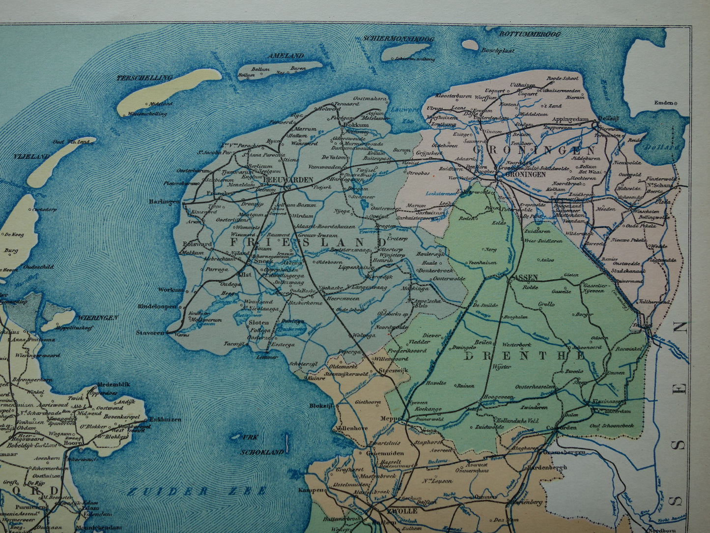 Alte Karte der Niederlande aus dem Jahr 1928, historische politische Karte der Niederlande