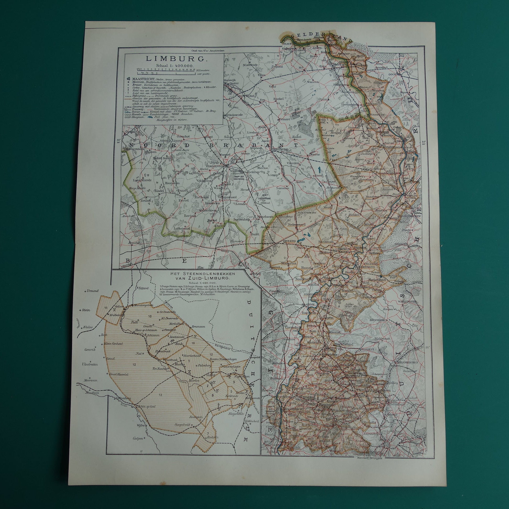 originele oude antieke historische kaarten limburg 