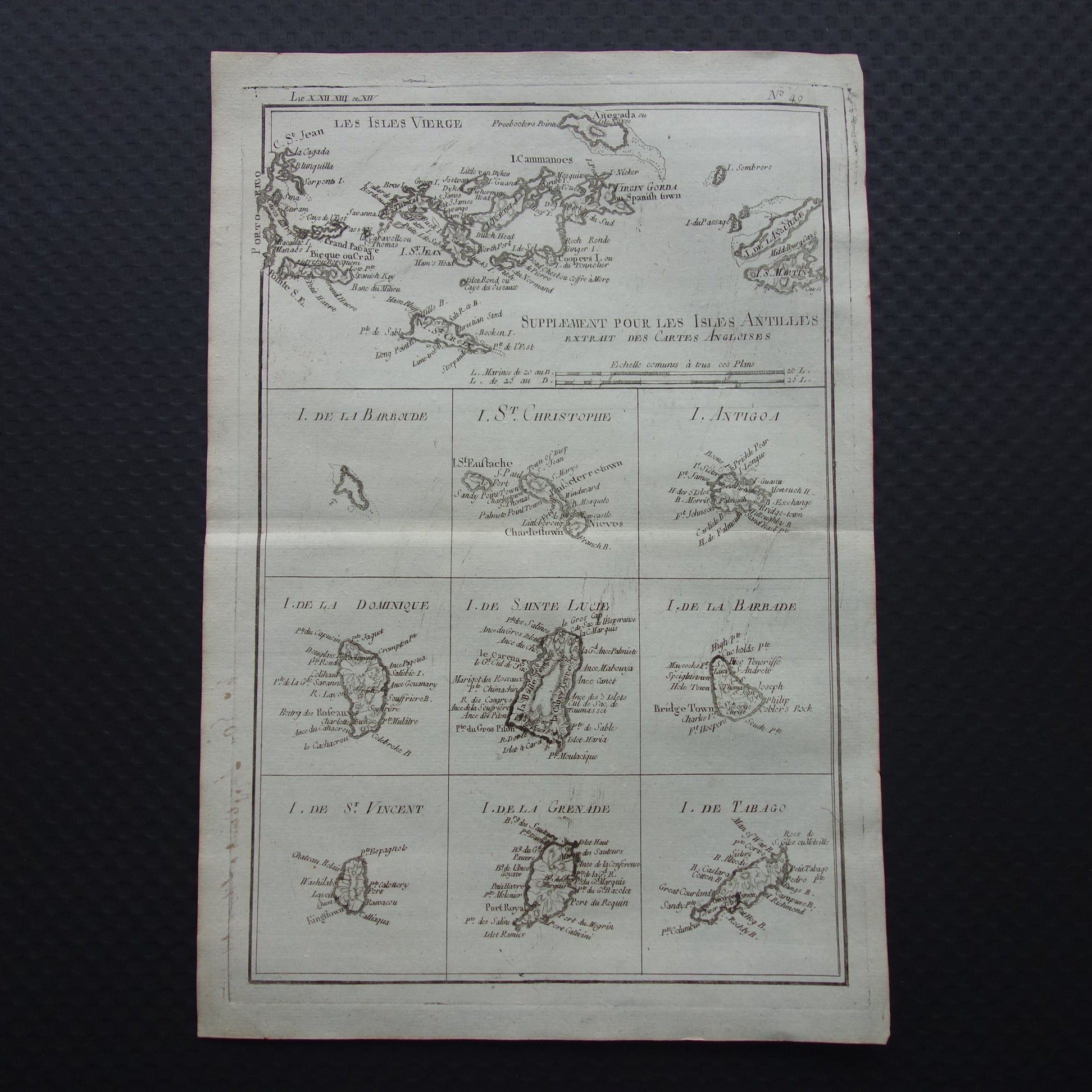  Supplement pour les isles antilles extrait des cartes angloises Bonne map