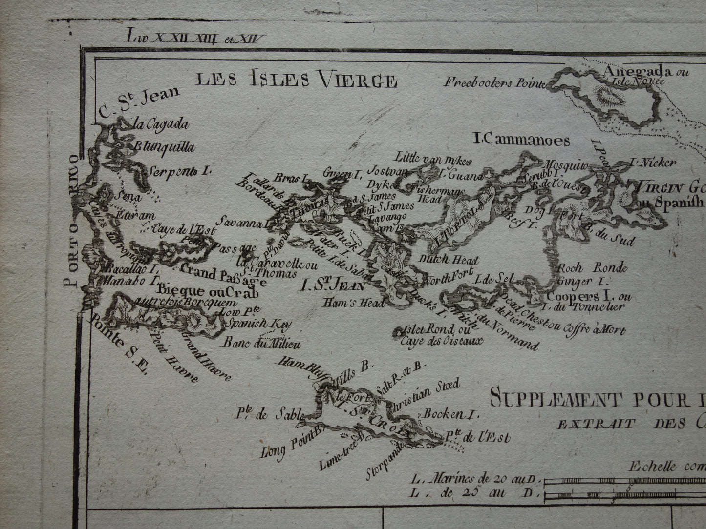 Maagdeneilanden oude antieke kaart landkaart