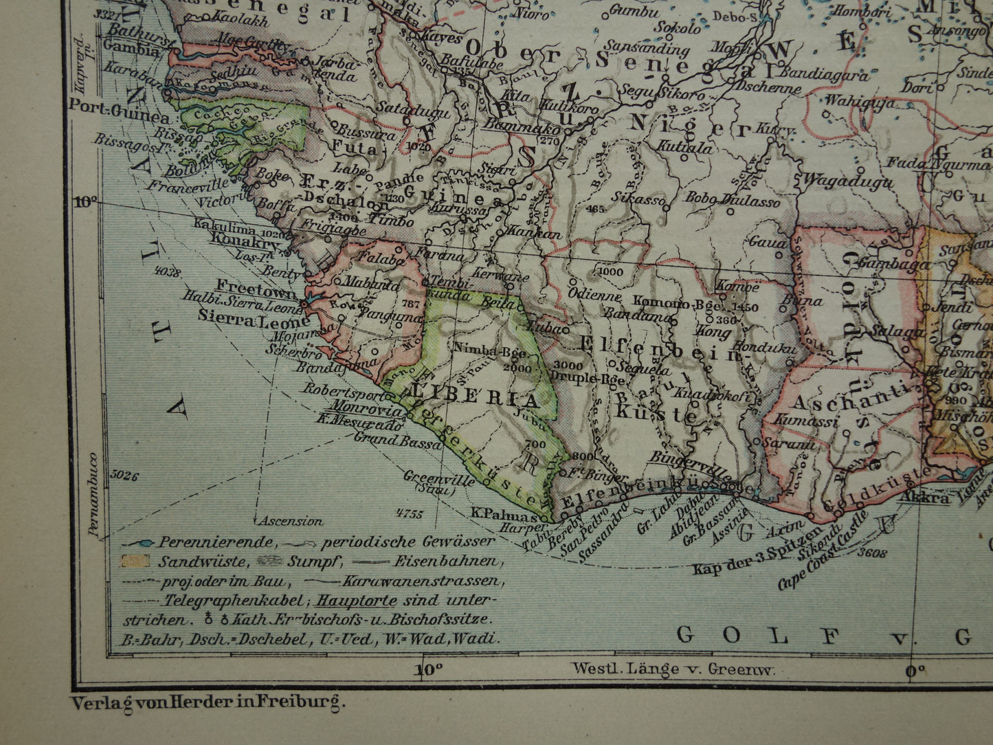 SAHARA Oude kaart van Sahara uit 1921 Originele antieke kaart van Noordwest Afrika