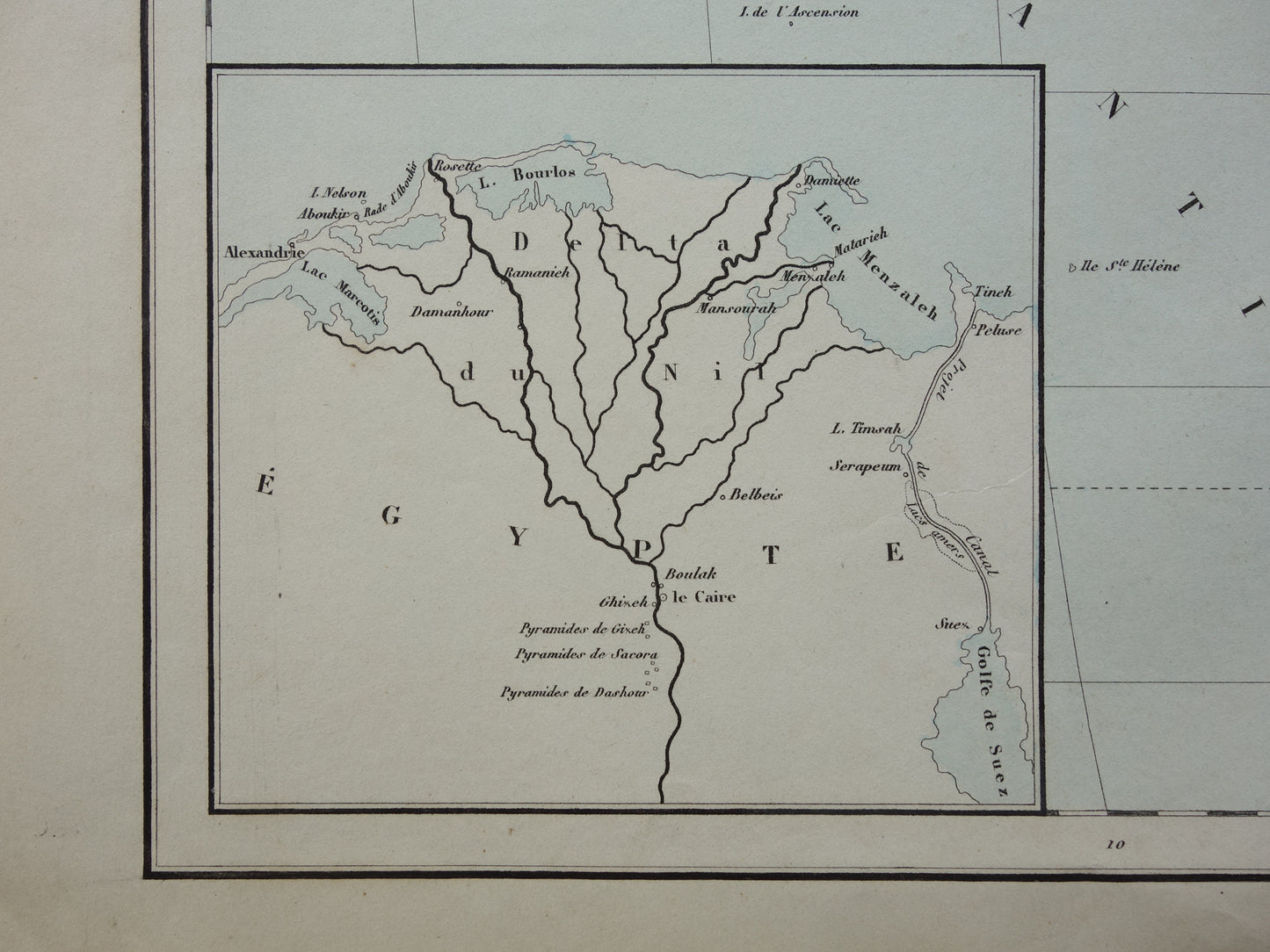 Oude kaart van Afrika uit 1859 Originele antieke Franse landkaart