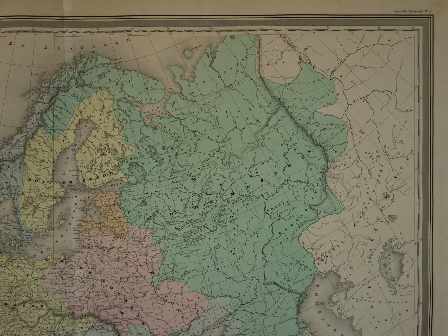 Kaart van Europa tijdens Keizer Karel de Vijfde Antieke landkaart Europees continent 16e eeuw  vintage kaarten