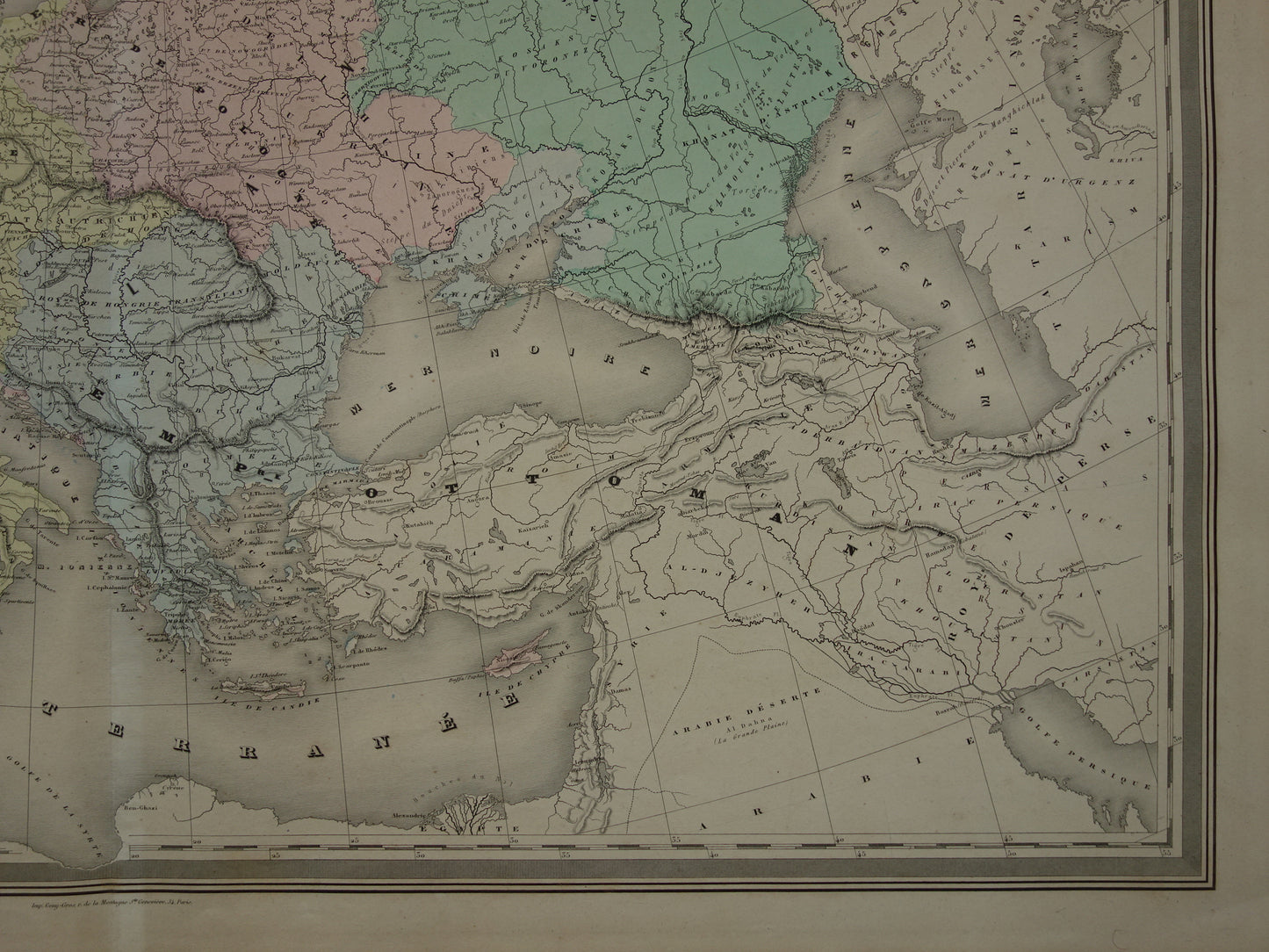 Kaart van Europa tijdens Keizer Karel de Vijfde Antieke landkaart Europees continent 16e eeuw  vintage kaarten