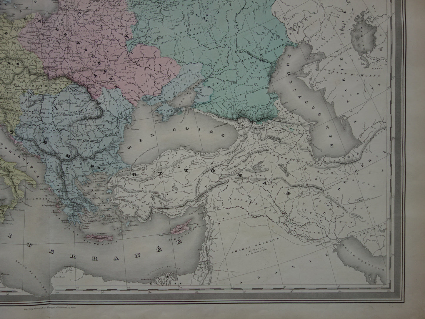 Kaart van Europa tijdens Keizer Karel de Vijfde Antieke landkaart Europees continent 16e eeuw  vintage kaarten