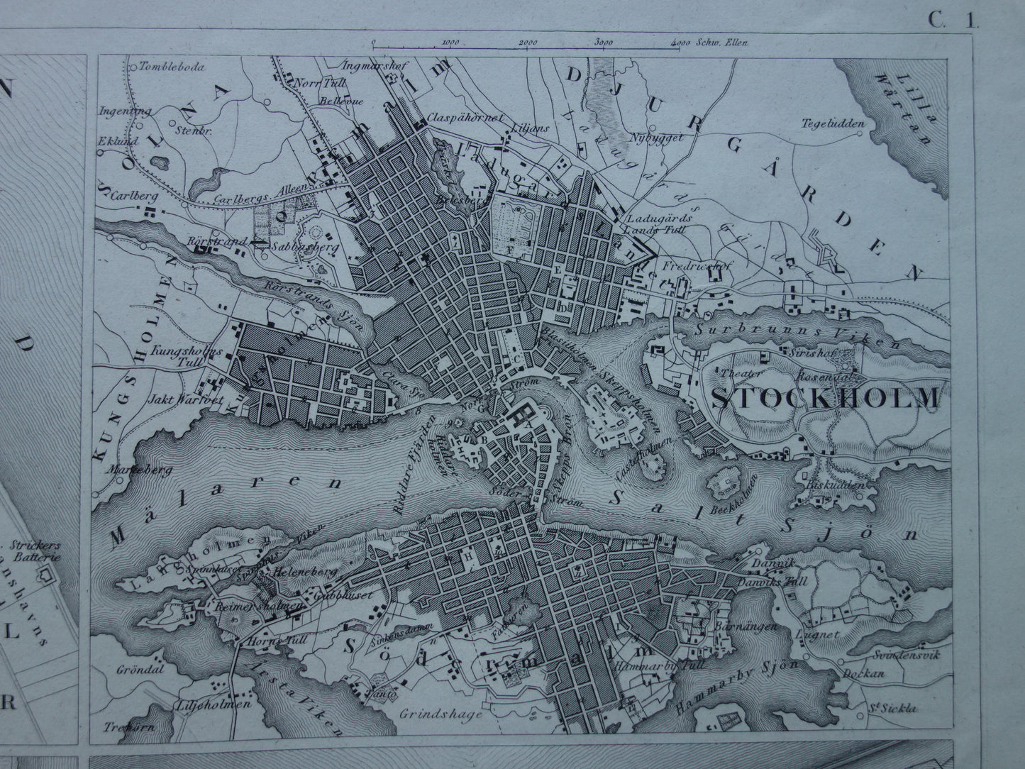 Amsterdam Antwerpen Stockholm Kopenhagen antieke plattegrond 170+ jaar oude kaart met plattegronden van Europese steden uit 1849 - originele vintage historische kaarten