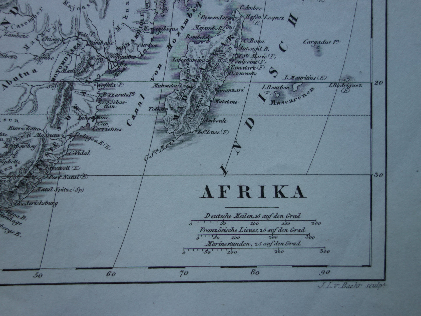 AFRIKA antieke kaart van Afrika 170+ jaar oude landkaart van continent uit 1849 - originele vintage historische kaarten