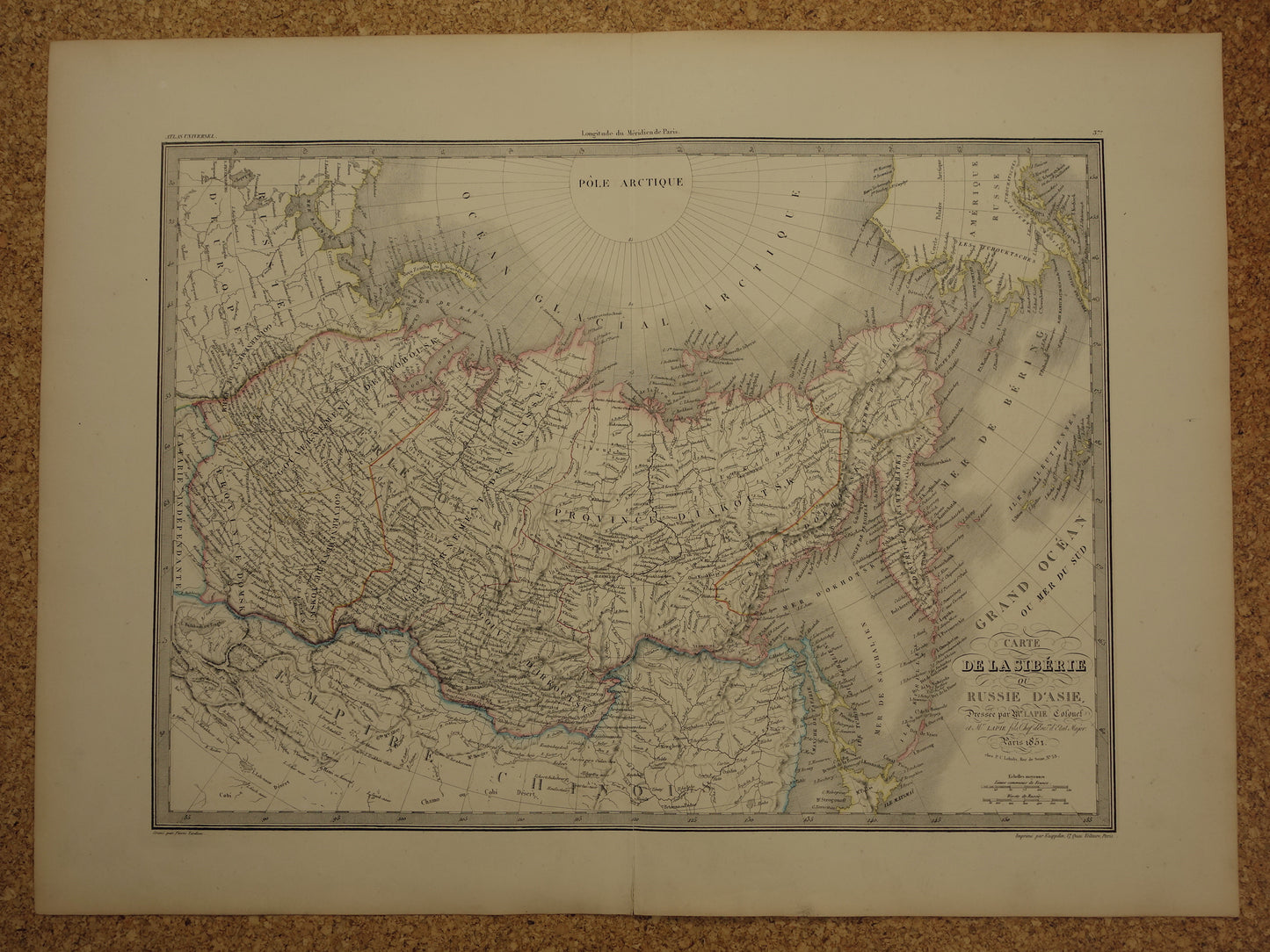 azie rusland in het jaar 1851 kaart landkaart