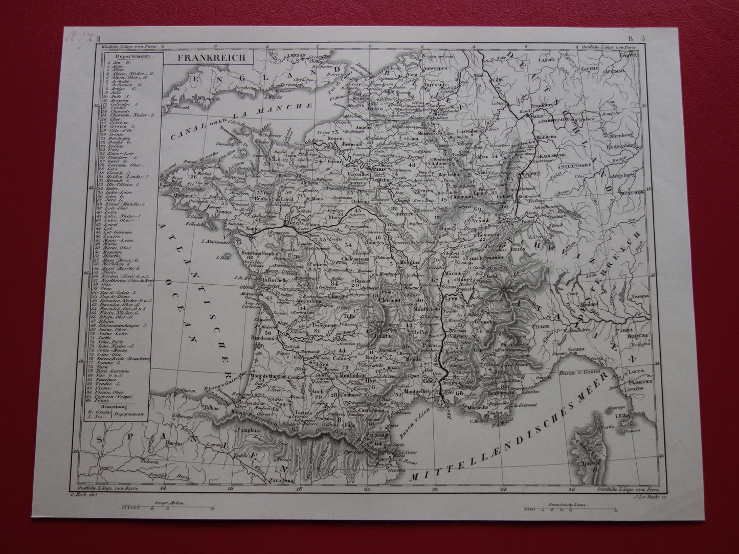 oude landkaarten van Frankrijk winkel