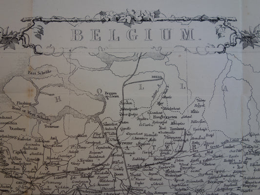John Rapkin map of Belgium circa 1860