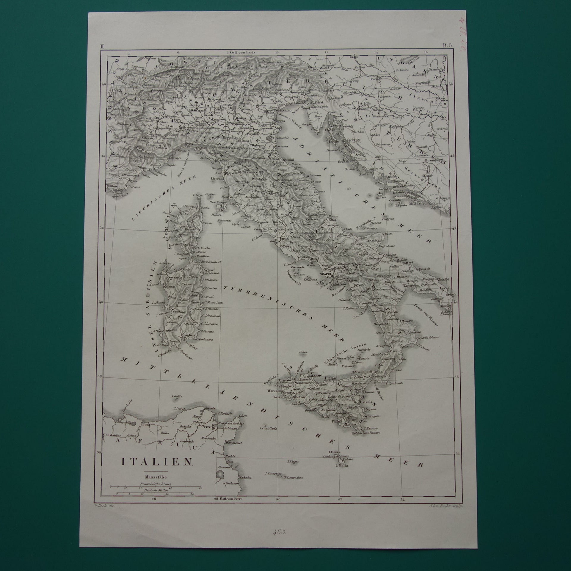 oude kaart van Italie kopen