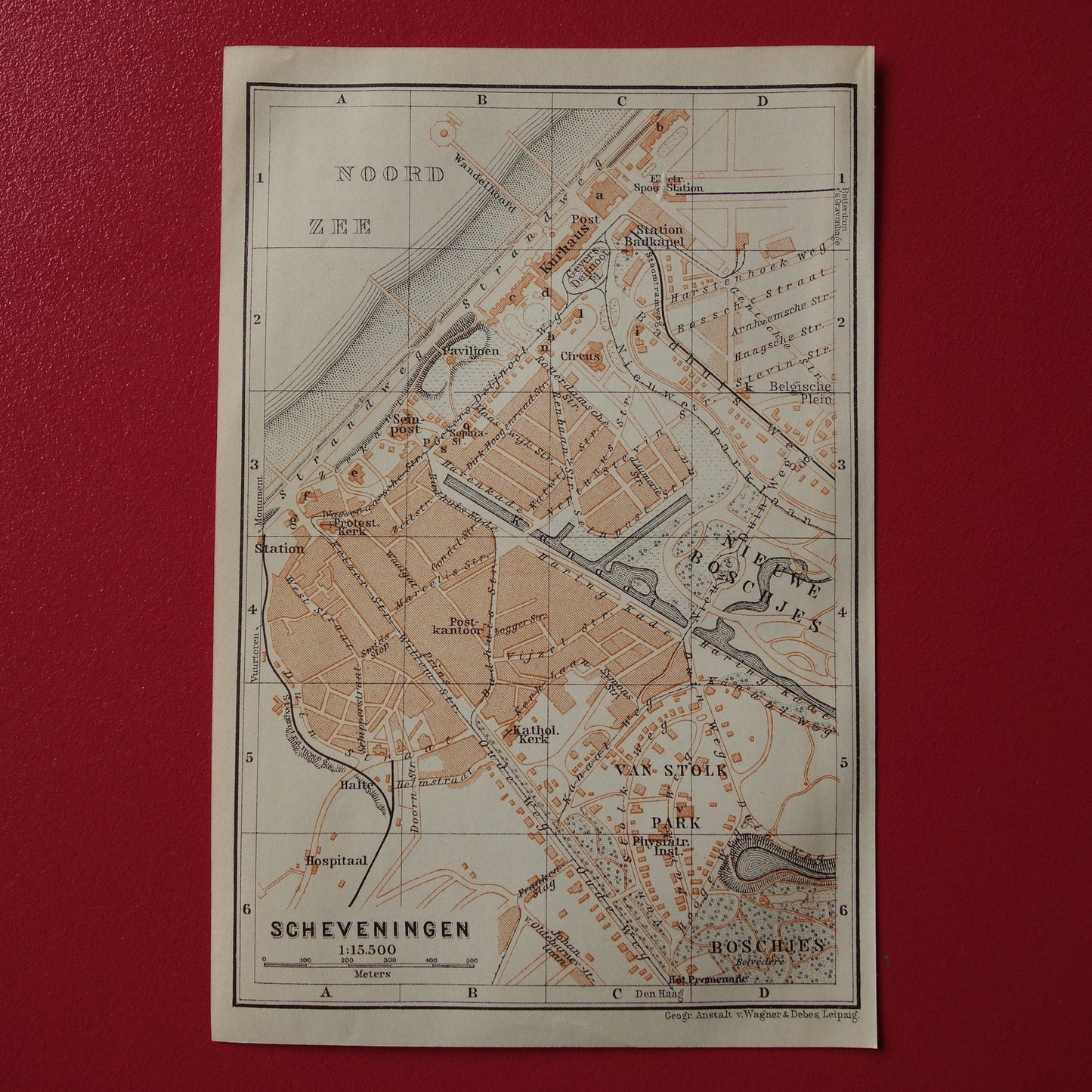 scheveningen in het jaar 1910 historische plattegrond
