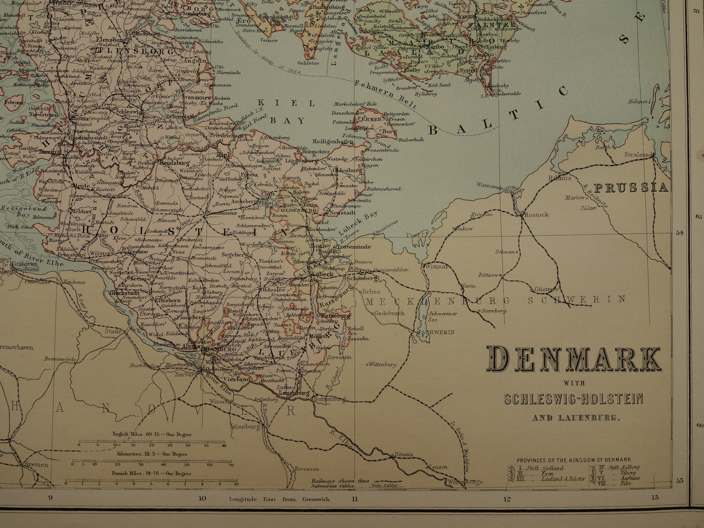 Denemarken grote oude kaart van Denemarken Groenland en Ijsland uit 1890 originele antieke landkaart poster