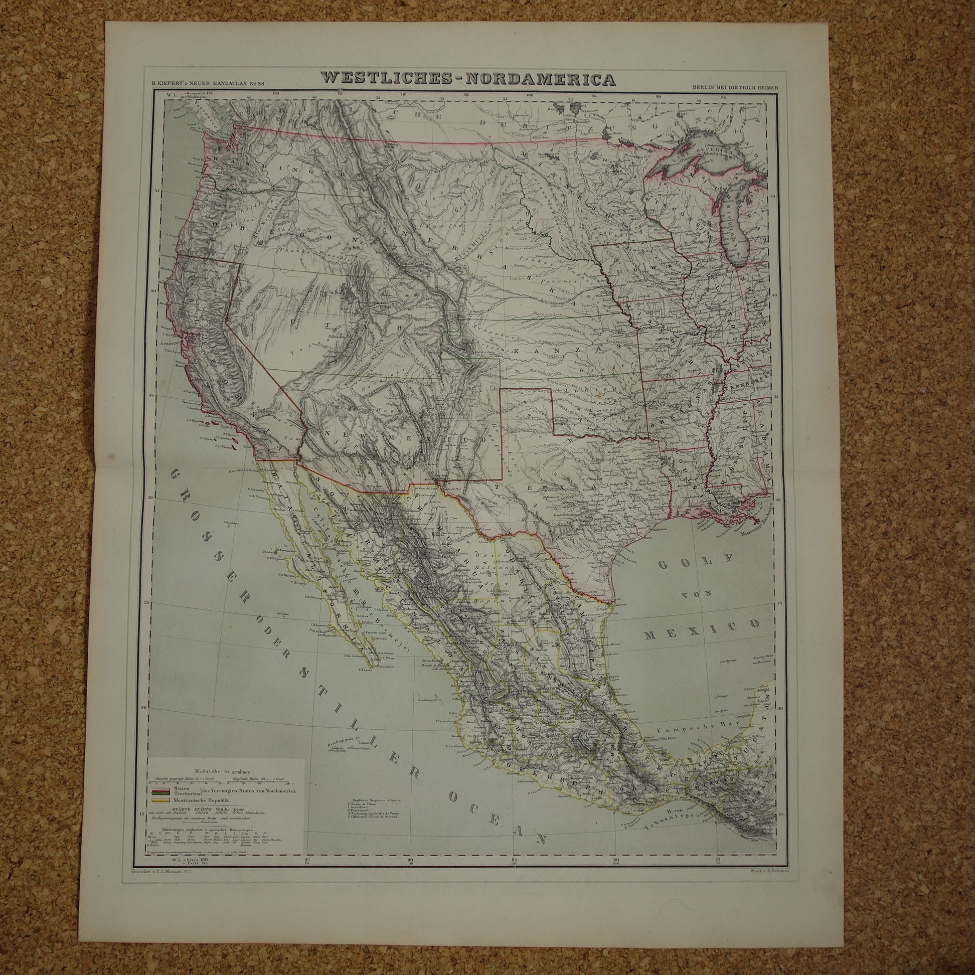 Westkust USA antieke kaarten te koop