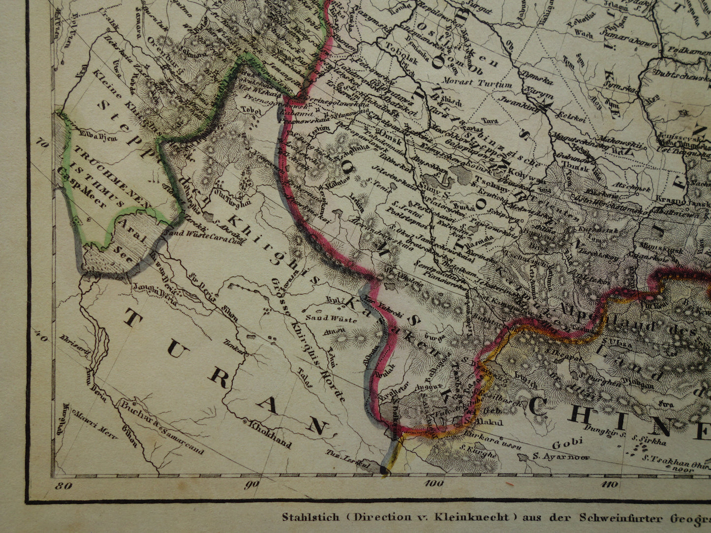 SIBERIE oude kaart van Russische Rijk in Azië antieke landkaart Siberië Nova Zembla Noordpool met jaartal - vintage kaarten