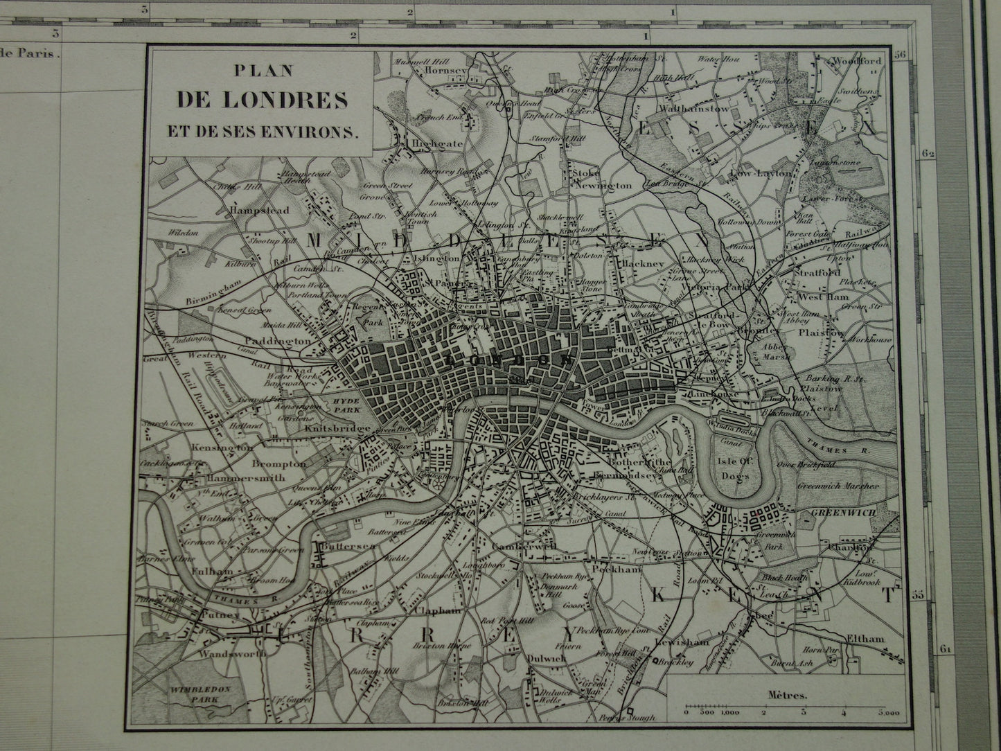 ENGELAND grote oude kaart van Engeland en Wales 1856 originele antieke landkaart London vintage poster