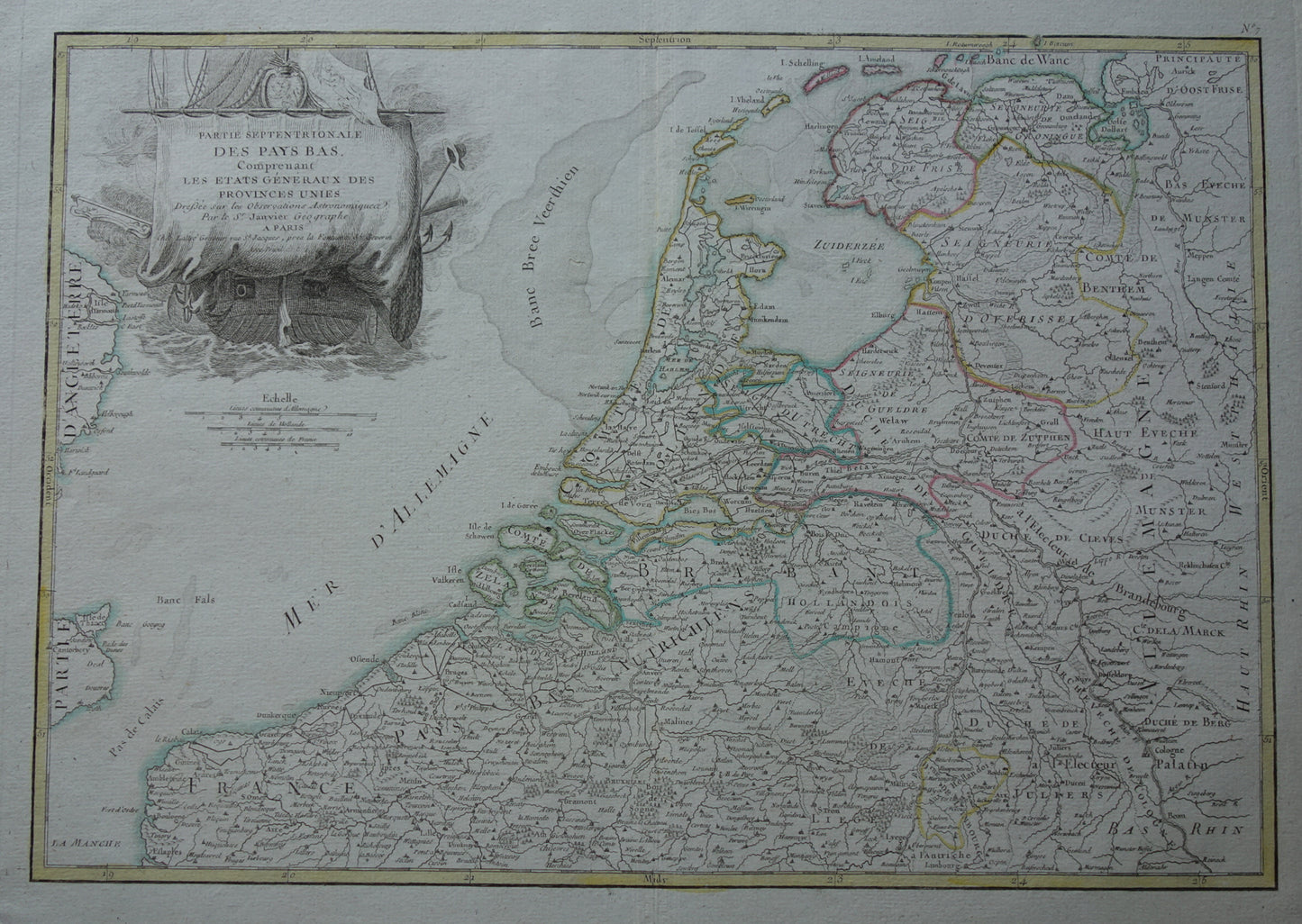 Partie septentrionale des Pays Bas comprenant les etats generaux des provinces unies 
 Janvier 1770