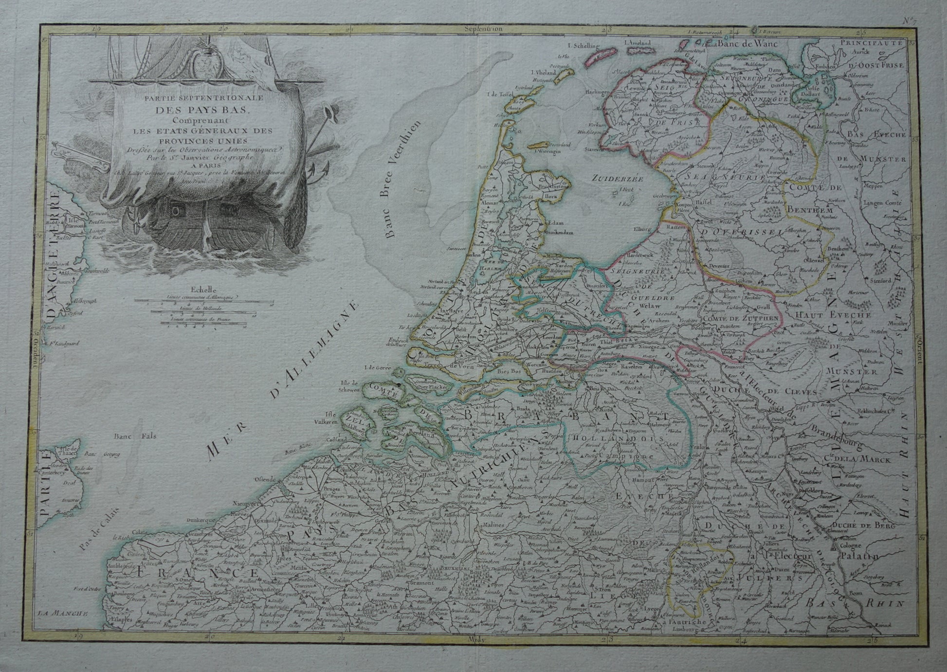 Partie septentrionale des Pays Bas comprenant les etats generaux des provinces unies 
 Janvier 1770