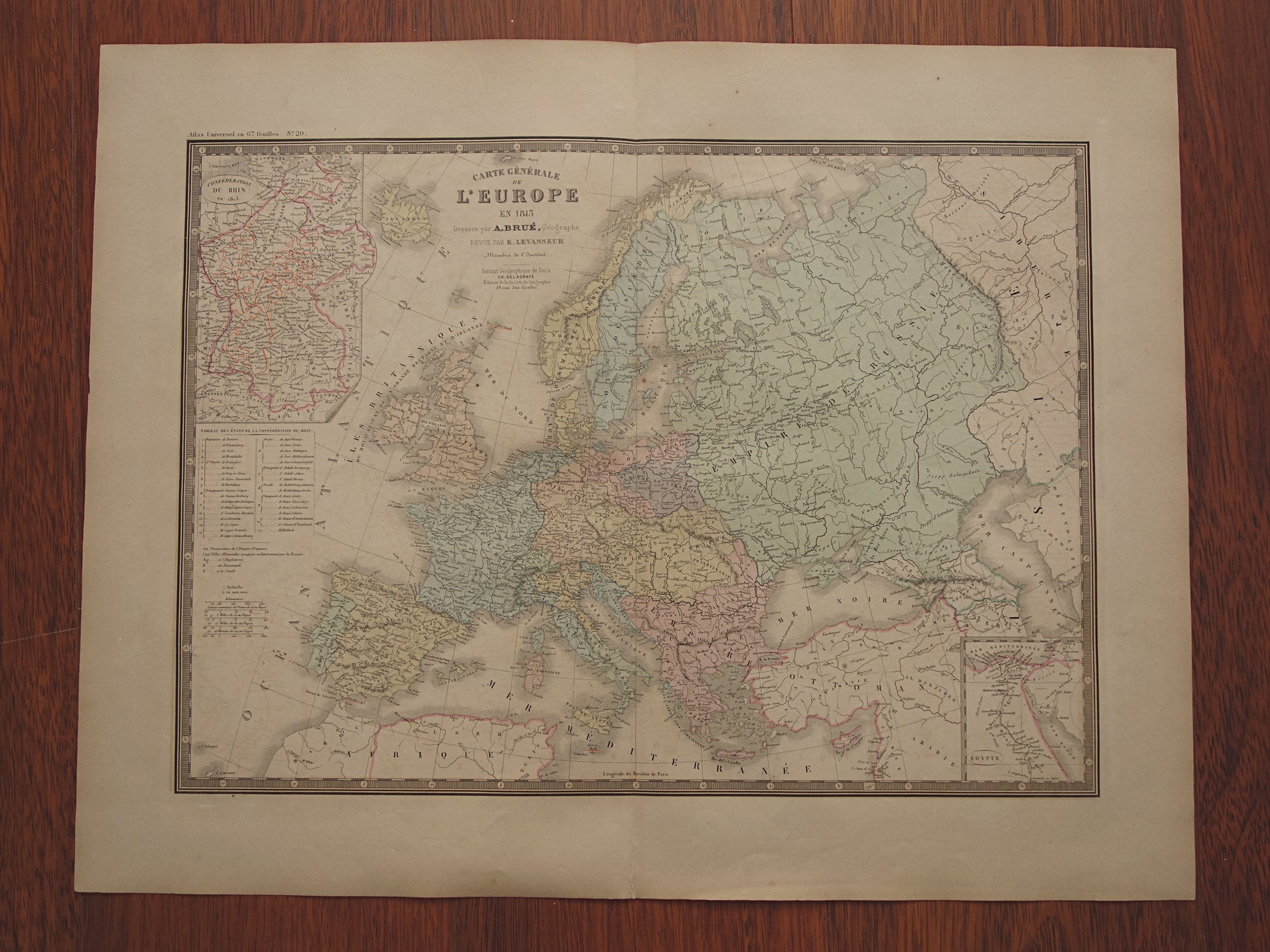 Europa in 1813 grote oude landkaart uit 1876 van Europa aan einde Franse revolutie historische kaarten
