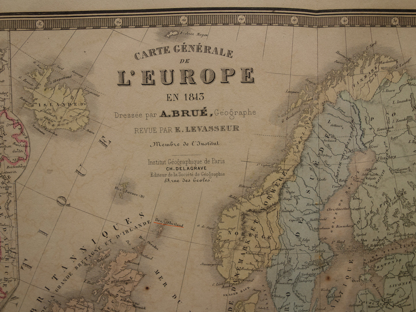 Europa in het jaar 1813 kaart landkaart