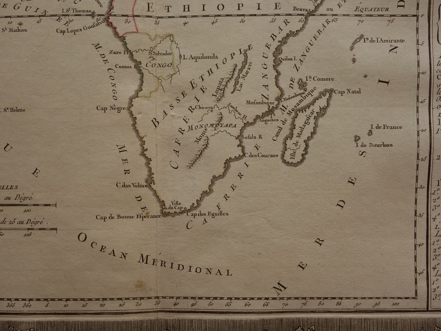 Antieke Landkaart Afrika uit 1761 Originele Oude Kaart Continent Afrika Vintage Kaarten