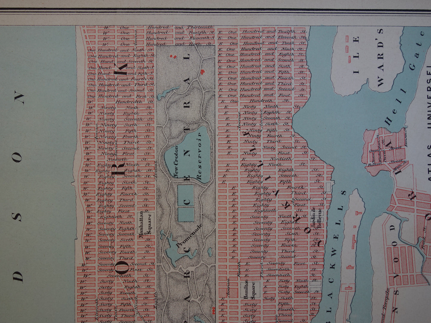 New York oude kaart van New York City uit 1877 originele antieke plattegrond vintage kaarten
