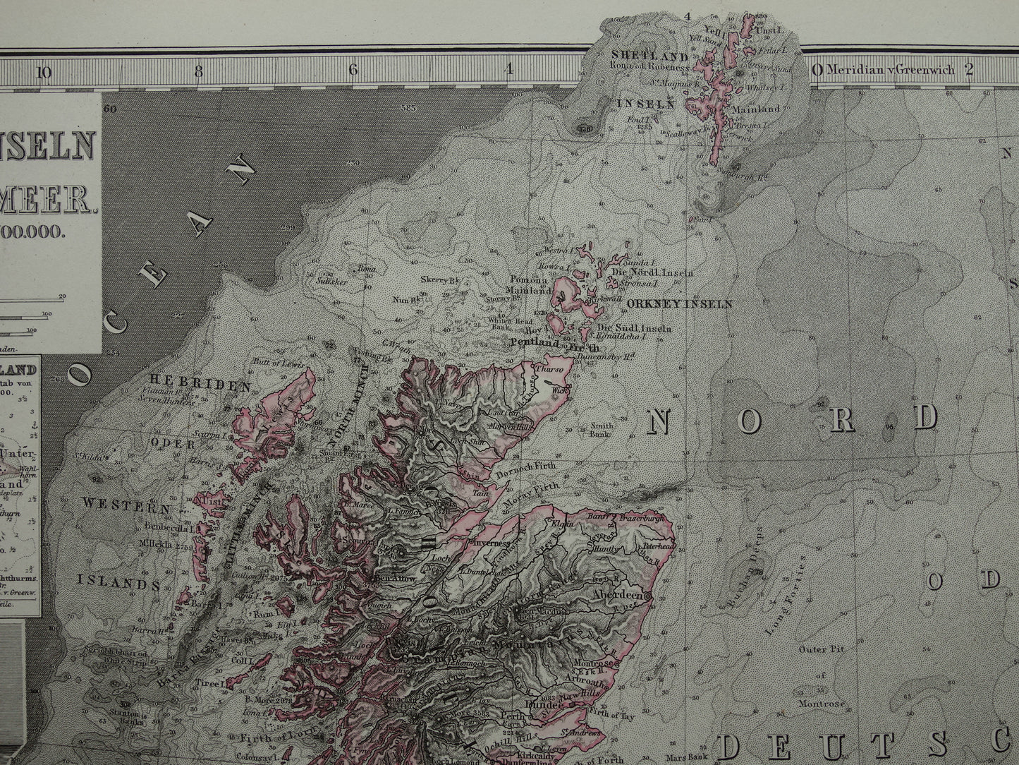 antieke landkaarten schotland engeland kopen