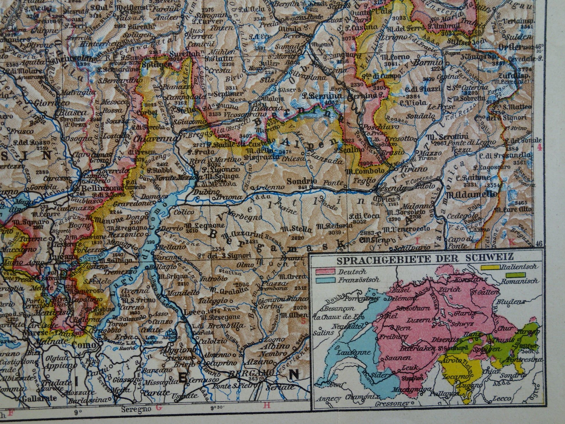 taalgebieden in zwitserland in 1926