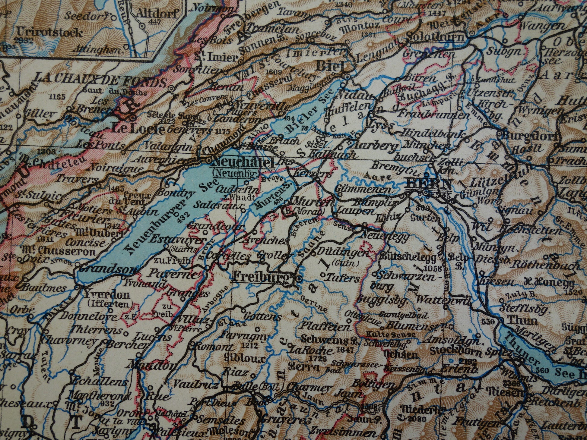 kaart van Bern en omgeving uit 1926