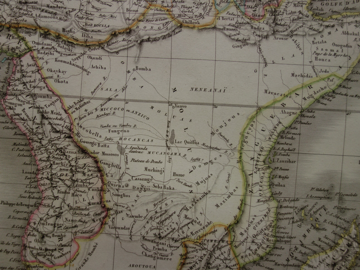 AFRIKA grote oude kaart van Afrika 190+ jaar oude landkaart van continent uit 1831 - originele vintage historische kaarten