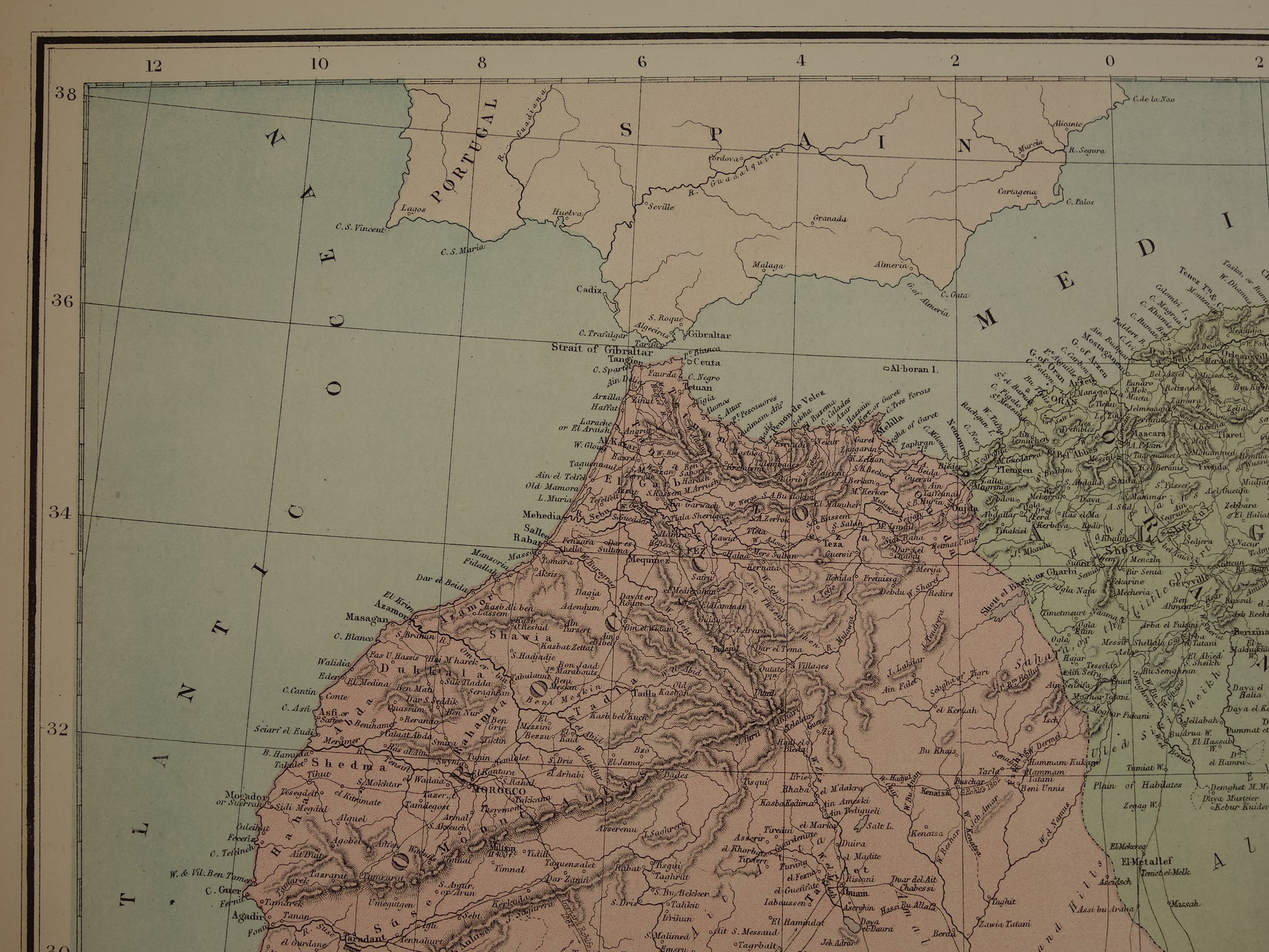 oude antieke kaarten landkaarten marokko kopen