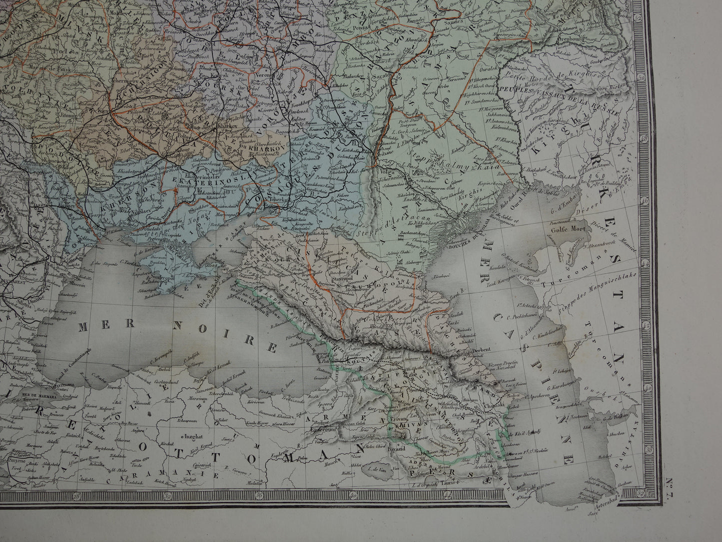 RUSLAND oude kaart van Europees Rusland Grote antieke landkaart Polen Litouwen Oekraïne vintage poster Russische Rijk 1876
