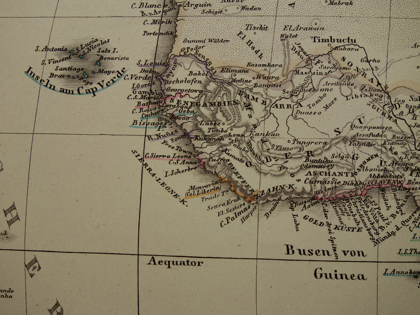 Oude kaart van Afrika in 1875 Grote originele antieke landkaart van Afrika historische kaarten