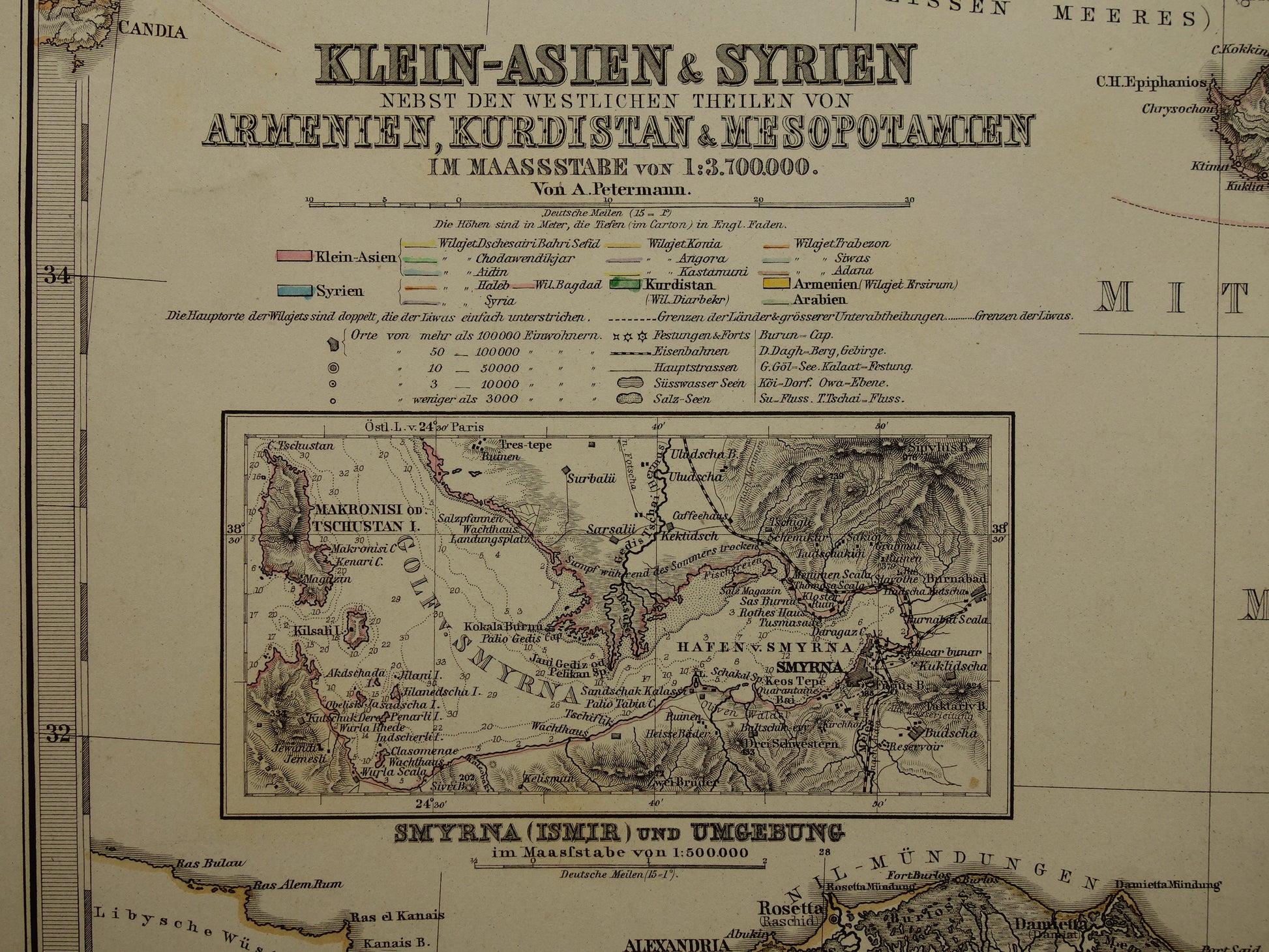 43a Klein-Asien Syrien nebst den westlichen theilen von Armenien Kurdistan Mesopotamien Stieler 1875