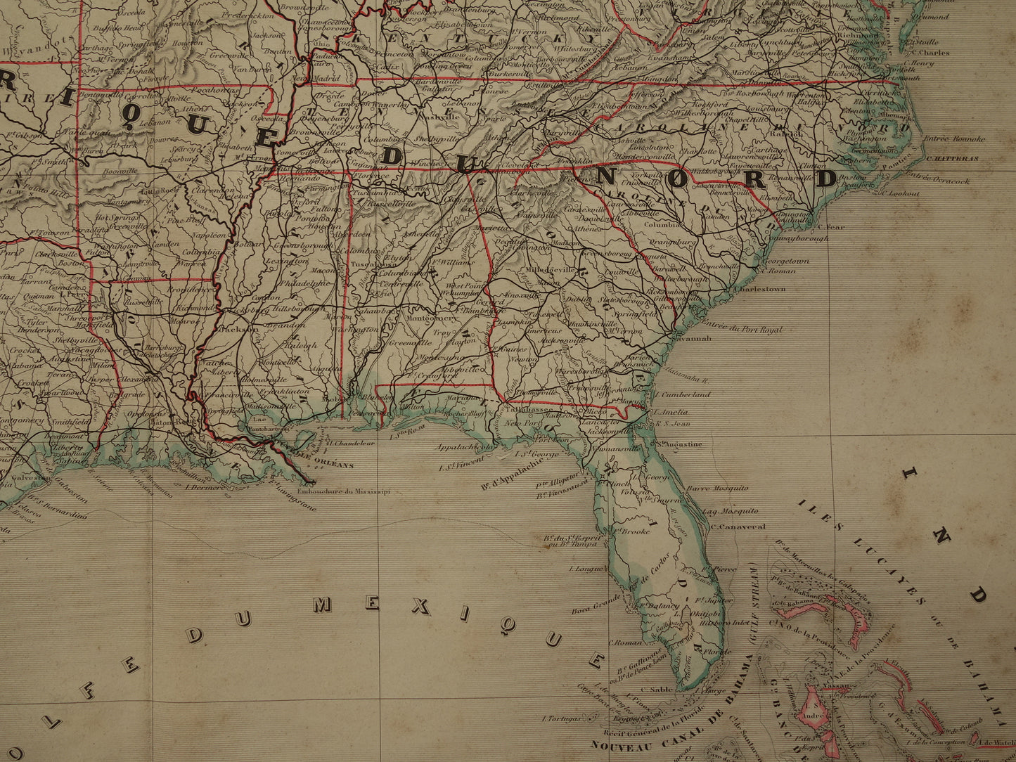 Oude landkaart van de Verenigde Staten van Amerika 1885 originele antieke zeer grote kaart poster VS Mexico