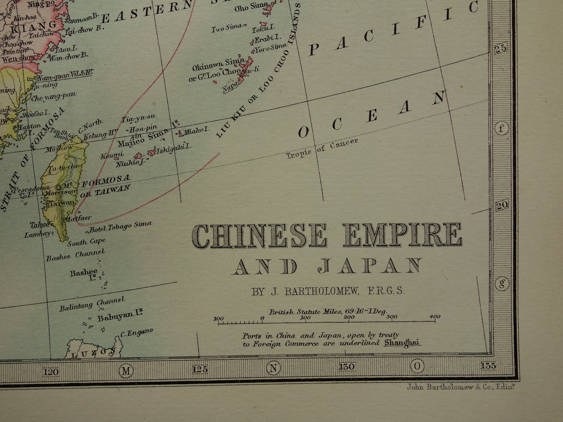 china in 1890 kaart landkaart winkel
