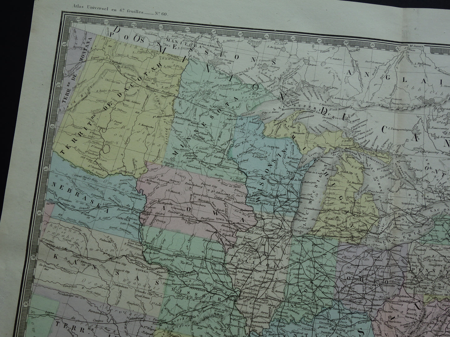 VERENIGDE STATEN antieke kaart van de VS 140+ jaar oude landkaart van Oostkust Amerika USA originele vintage historische kaarten