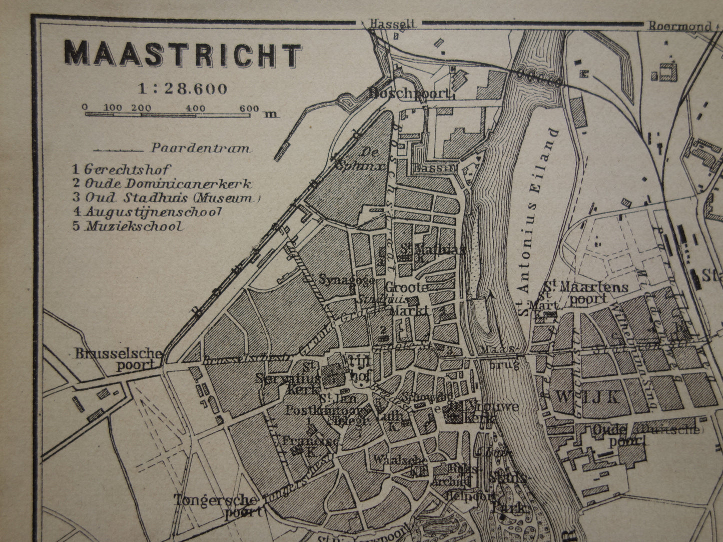 maastricht in jaar 1904 historische plattegrond